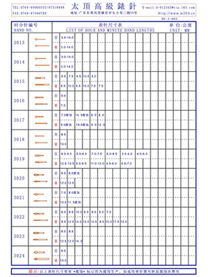 3-002 Table needle