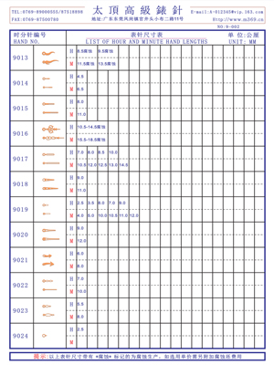 9-002 Table needle