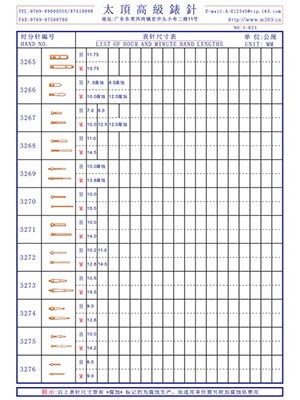 3-023表針