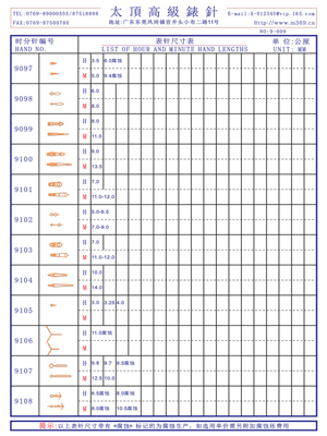 9-009表針