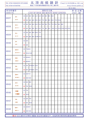 6-004 Table needle