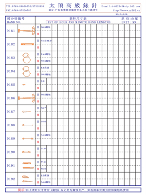 9-016 Table needle