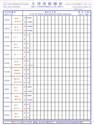 9-017 Table needle