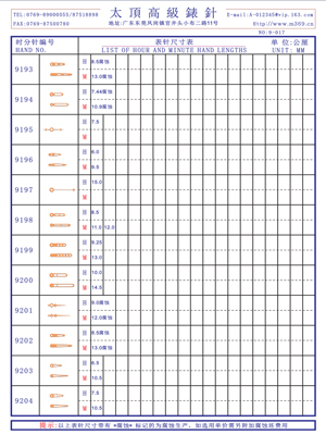 9-017表針