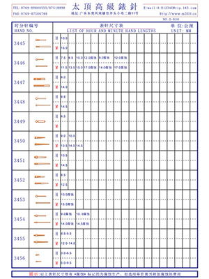 3-038 Table needle