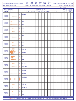 9-023表針