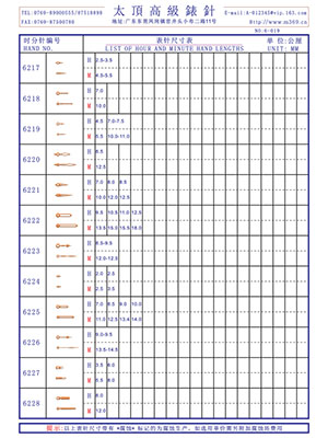 6-019表針