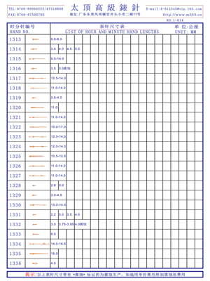 1-014表針