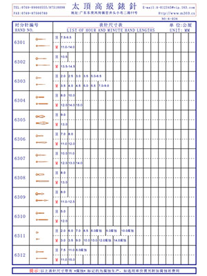 6-026表針