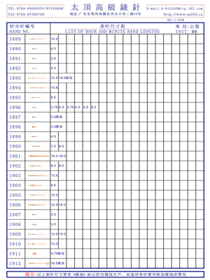 1-038 Table needle