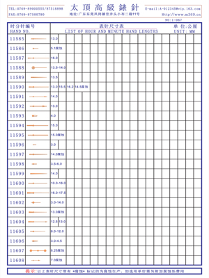 1-067 Table needle