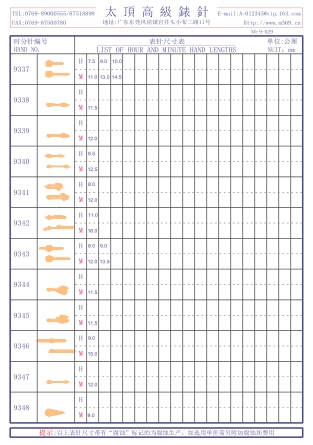 9-029表针