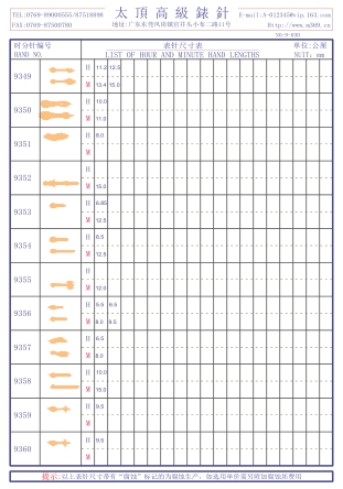 9-030表针