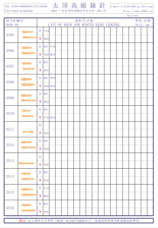 3-043表针