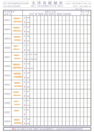 6-169錶針