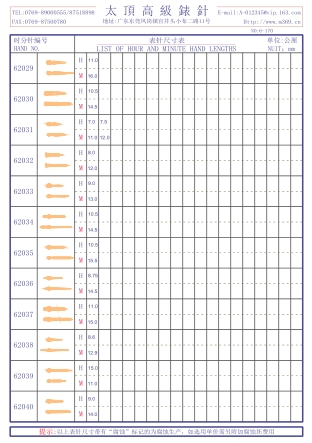 6-170錶針