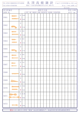 9-031 Table needle