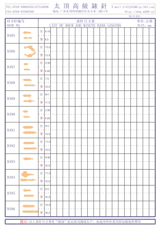 9-033 Table needle